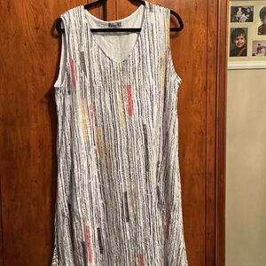 Elegant Multicolor Striped Midi Dress